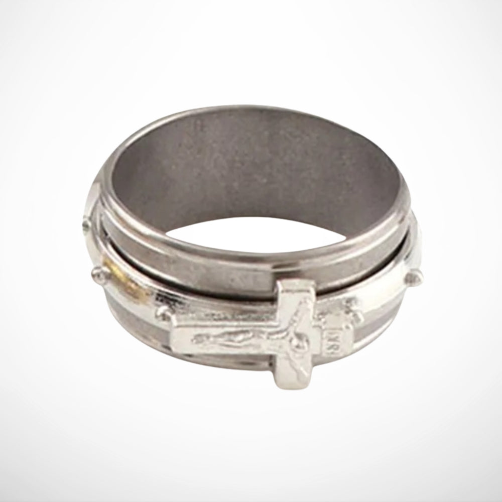 Vintage Religious Cross Silver Ring-Maryam Jewelry