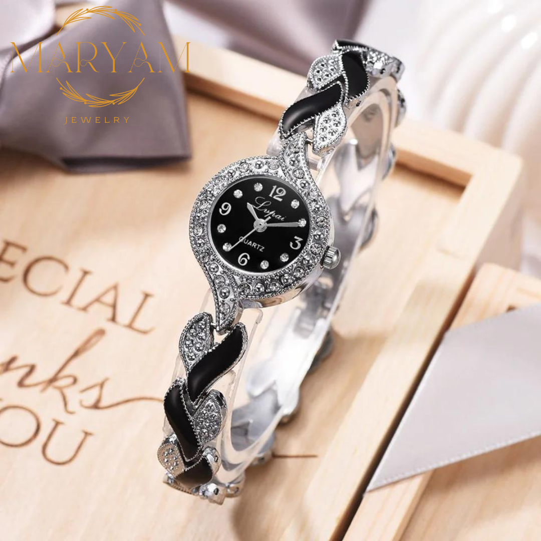 Luxury Elegant Crystal with Diamonds Band Watch