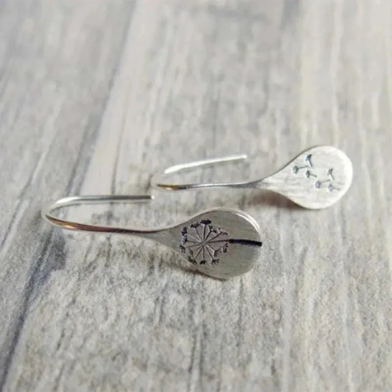 925 Sterling Silver Dandelion Earrings-Maryam Jewelry
