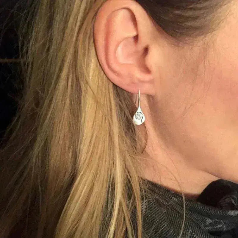 925 Sterling Silver Dandelion Earrings-Maryam Jewelry