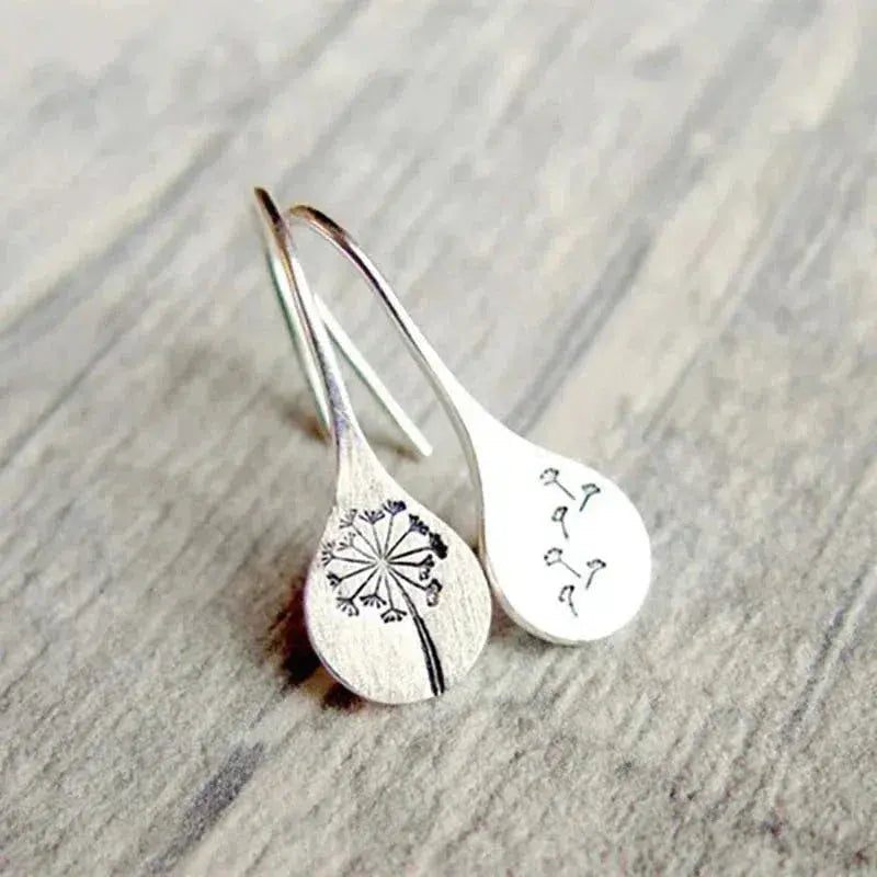925 Sterling Silver Dandelion Earrings-Maryam Jewelry