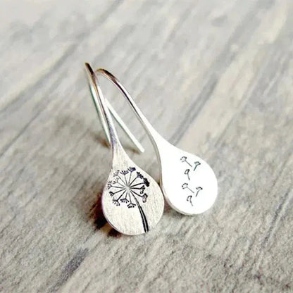 925 Sterling Silver Dandelion Earrings-Maryam Jewelry