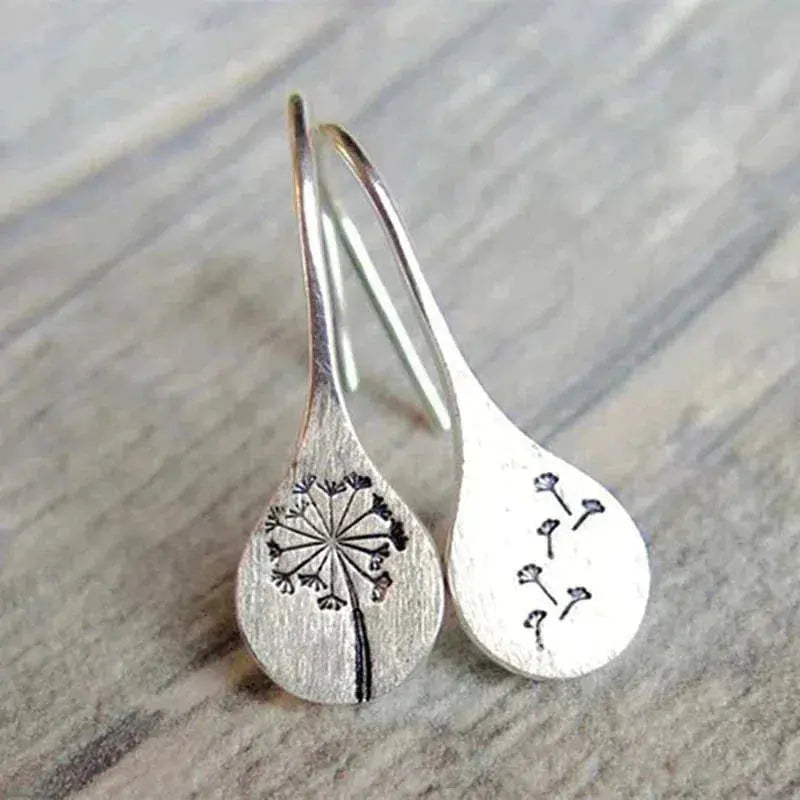 925 Sterling Silver Dandelion Earrings-Maryam Jewelry