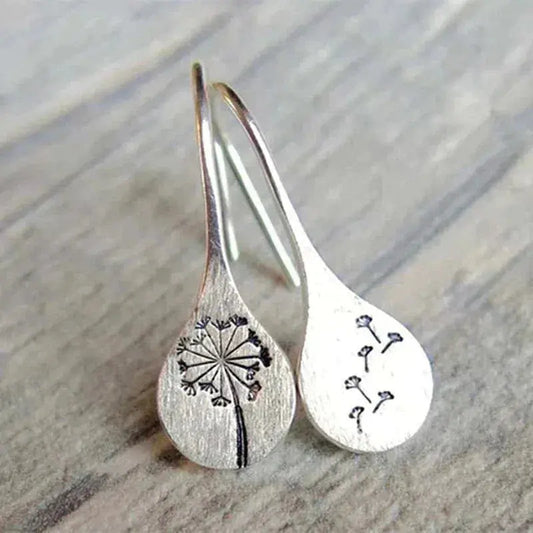 925 Sterling Silver Dandelion Earrings-Maryam Jewelry