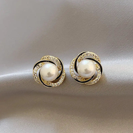 Golden Shiny Ball Earrings-Maryam Jewelry