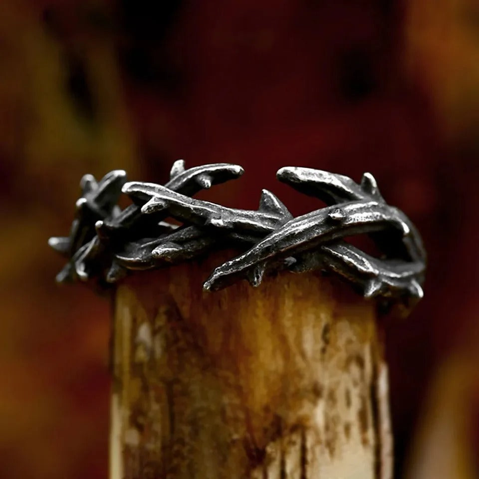 Vintage Black Crown of Thorns Ring-Maryam Jewelry