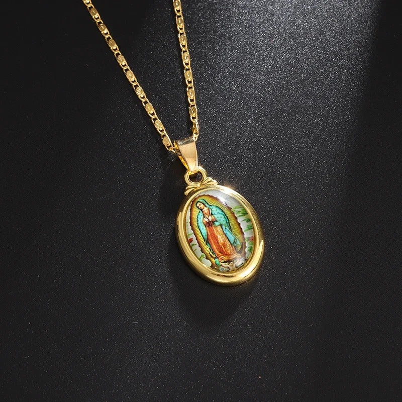 Spiritual Gold Virgin Mary Necklace-Maryam Jewelry