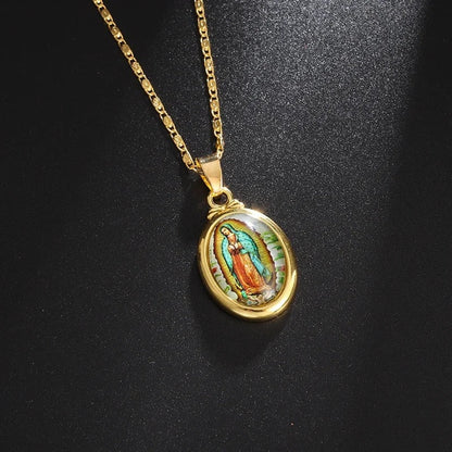 Spiritual Gold Virgin Mary Necklace-Maryam Jewelry