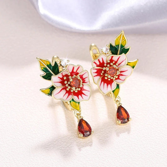 Vintage Gold Garden Bloom Earrings
