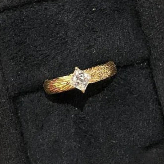 Classic Gold & Square Diamond Adjustable Ring-Maryam Jewelry